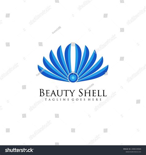 Beautiful Blue Shell Unique Logo Design Stock Vector (Royalty Free) 2088149068 | Shutterstock