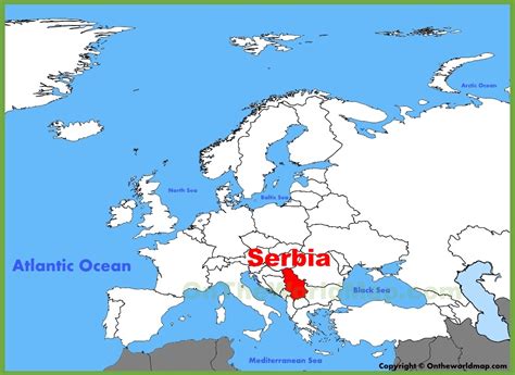 Serbia Location On The Europe Map
