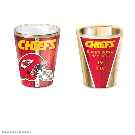 Kansas City Chiefs Nfl Shot Glass Collection Featuring Team Colors And