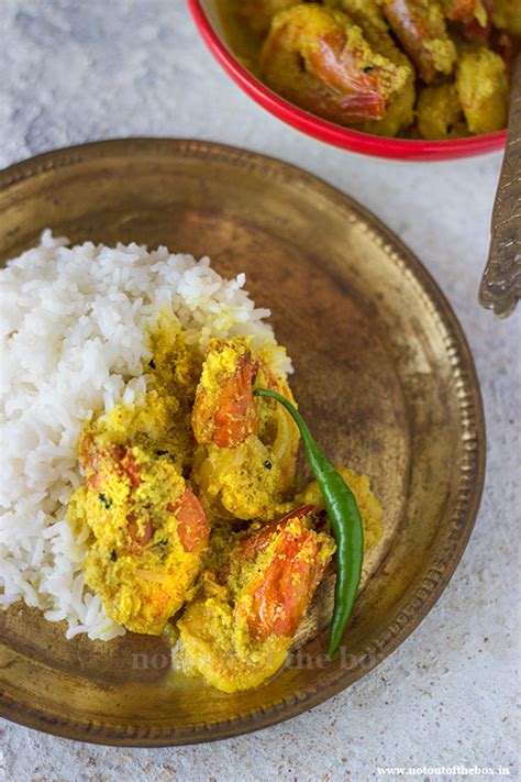 Shorshe Narkel Chingri Mustard Coconut Prawn Curry Not Out Of The Box