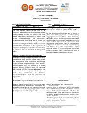 Landasabal Activity Journal Nstp Components Cwts Lts Rotc Pdf