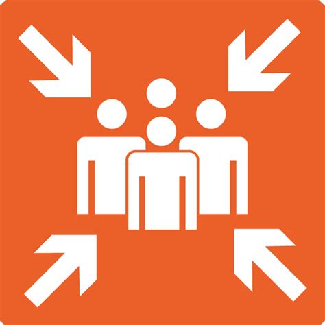 Pictogramme Point De Rassemblement Orange