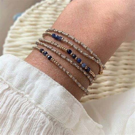 Long Strech Wrap Bracelet 5 Wrap Seed Bead Bracelet Long Etsy