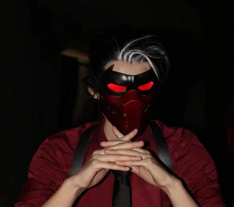 Red Hood Jason Todd Half Face Mask Red Hood Cosplay Mask Outlaws