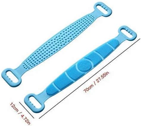 Tlismi Silicone Body Scrubber Belt Double Side Shower Exfoliating Belt