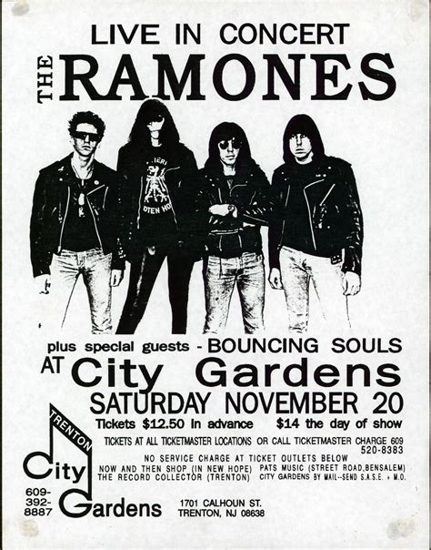 The Ramones November 20 1993 8 5x11 Promotional Concert Poster Un