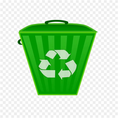 Green Clipart Recycle Bin - Recycle PNG - FlyClipart