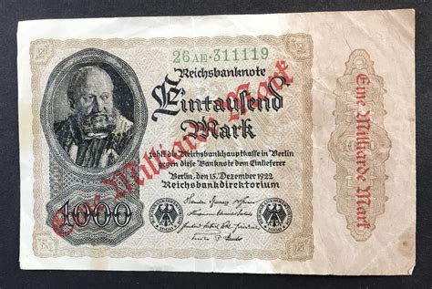 REICHSBANKNOTE 1922 Kaufen Auf Ricardo