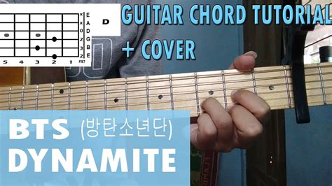 Bts Dynamite Guitar Chord Tutorial Cover Youtube