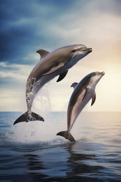 Free Photo View Of Dolphins Swimming In Water