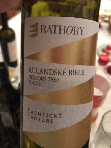 Čachtické Chotáre Bathory Rulandské Biele Vivino US