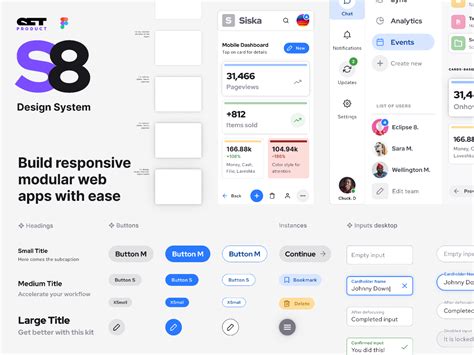 Figma Dashboard Templates UI kit - S8 Design System (Community) | Figma ...