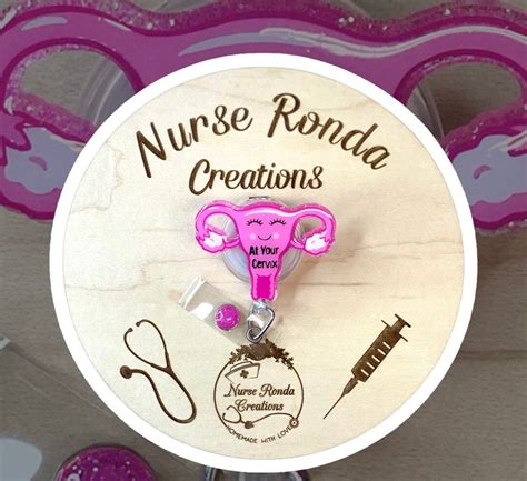 Uterus Badge Reel At Your Cervix Badge Reel Fertility OBGYN Nurse