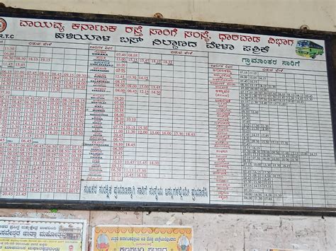 Ksrtc Haliyal Bus Timetable Chart