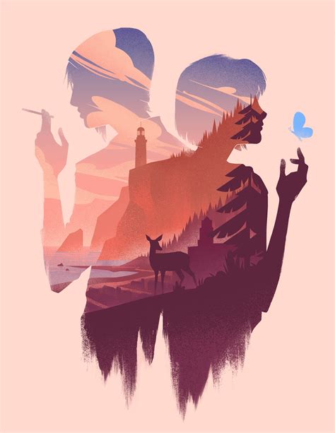 Life is Strange art print, Arcadia Bay poster, Chloe Max Silhouette sold by Inkration Studio ...