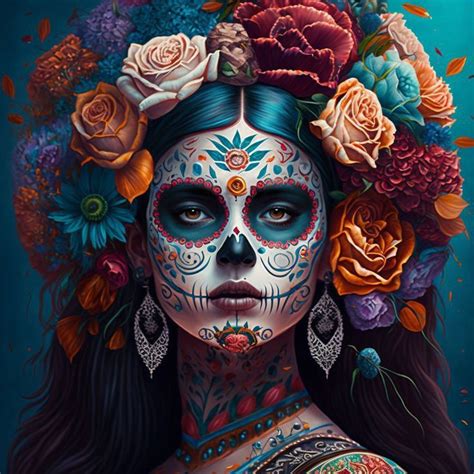 Pin By Salt Rose Tattoo On Skulls Sugar Skull Art Drawing Sugar Skull Artwork Sugar Skull Art