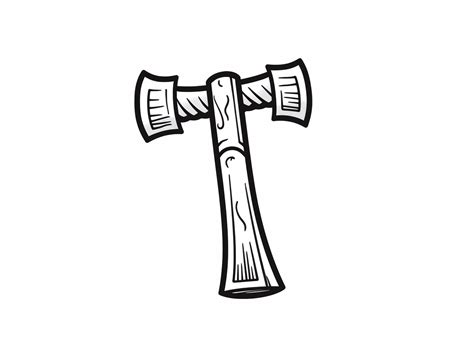 Axe Coloring Activity For Download Coloring Page