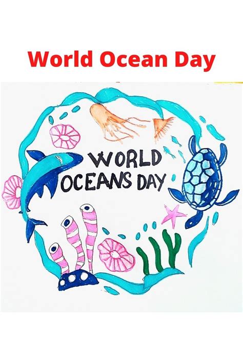 World Ocean Day Drawing World Ocean Day Poster Making Oceans