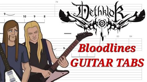 Dethklok - Bloodlines | Rhythm & Lead GUITAR TABS | Cover | Tutorial | Lesson (Metalocalypse ...