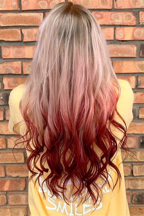 Reverse Ombre Strawberry Blonde Hair