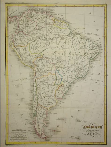 Mapa De Sud America Del Siglo XIX Grabados Laurence Shand