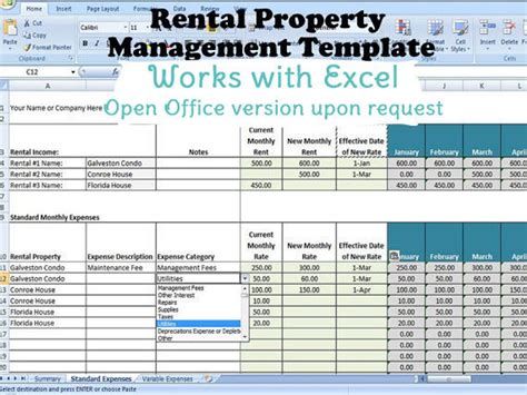 Rental Property Management Template Long Term Rentals Rental Etsy