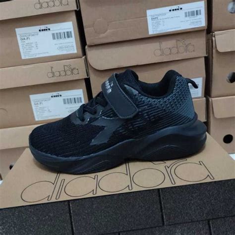 Jual Size 34 Sepatu Sekolah Anak Diadora Original Mono Black Sepatu