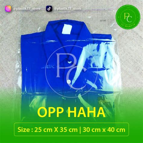 Jual Plastik Opp Haha Baju Ukuran X Cm Lembar Pack Kantong