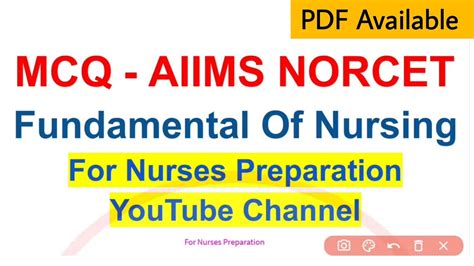 Aiims Norcet Exam I Fundamental Of Nursing Question And Answers I