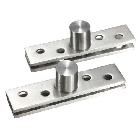 2pcs 360 Degree Door Pivot Hinge Hardware Silver 74mm Length | Alexnld.com