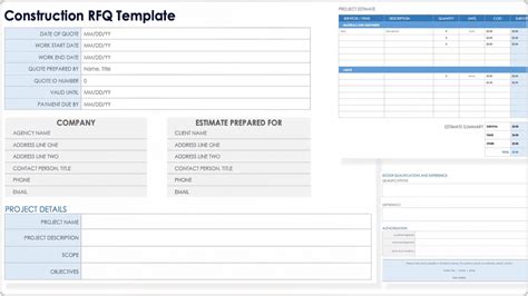 Free Request For Quote Rfq Templates And Forms All Formats