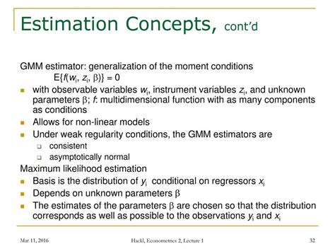 Econometrics 2 Lecture 1 Ml Estimation Diagnostic Tests Ppt Download