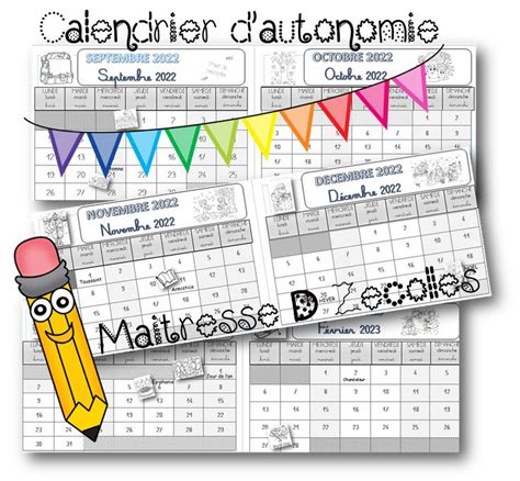 Calendrier Autonome A Colorier Mes Tresses D Z Colles