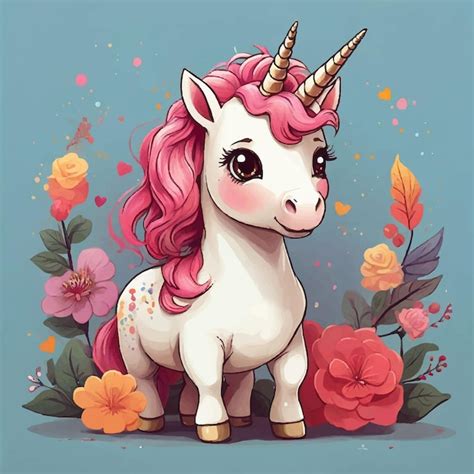 Premium Vector Vector Hand Drawn Cute Unicorn Cartoon Illustration