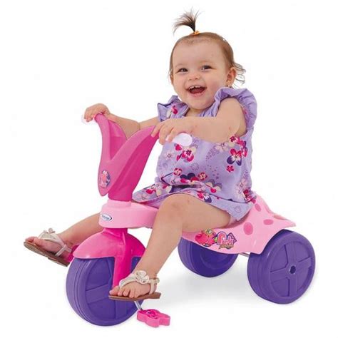 Motinho Triciclo Infantil Rosa Motoca Pink Xalingo Velotrol E