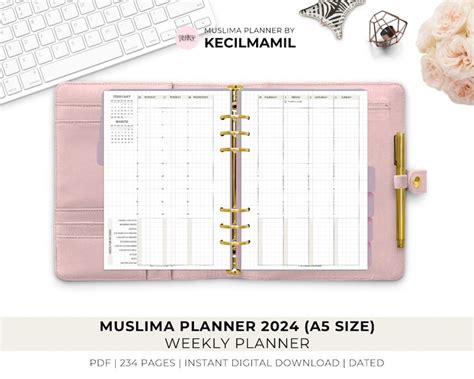 2024 Muslima Planner Printable Instant Download Pdf File Islamic Agenda