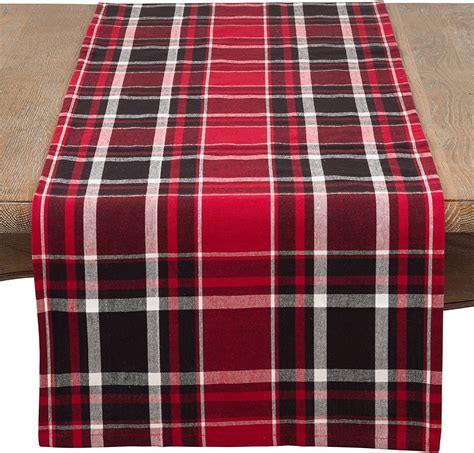 Amazon Fennco Styles Classic Plaid Design Tabletop Collection