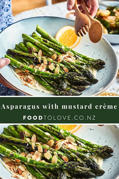 Chargrilled Asparagus With Mustard Crème Recipe Side Dish Recipes