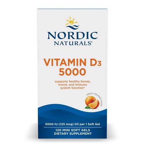 Vitamin D3 5000 | 125 mcg (5000 IU) Vitamin D3 | Nordic Naturals