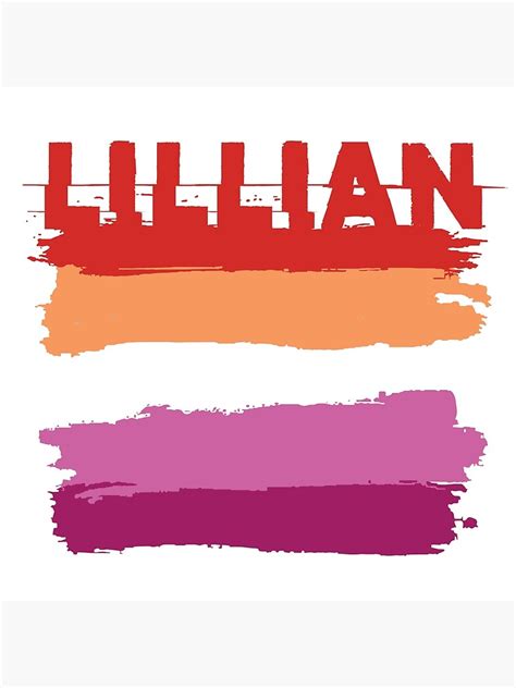 Lillian Lesbian Name Rainbow LGBT Pride Poster For Sale By