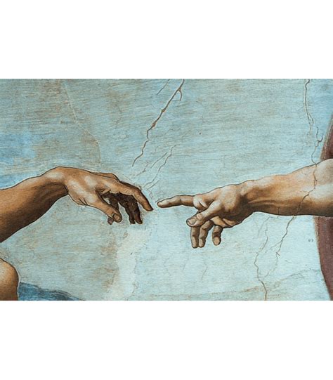 Stampa Gicl E Su Tela Michelangelo Buonarroti Creazione Di Adamo