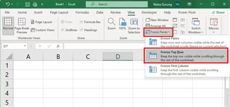 How To Freeze A Pane In Excel