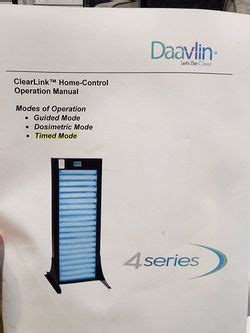 Daavlin Flex Controlled Phototherapy Unit Operation Manual, 42% OFF