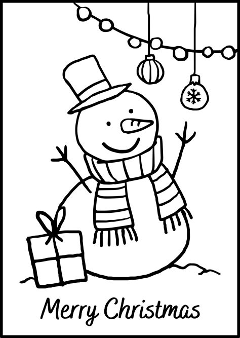 Christmas Snowman Coloring Pages - 10 Free PDF Printables | Printablee