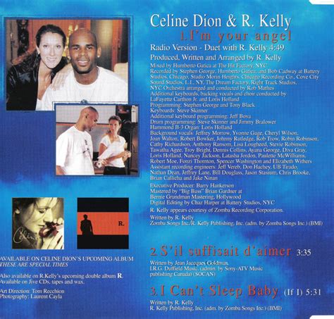 Céline Dion R Kelly Im Your Angel CD Single Deform Müzik