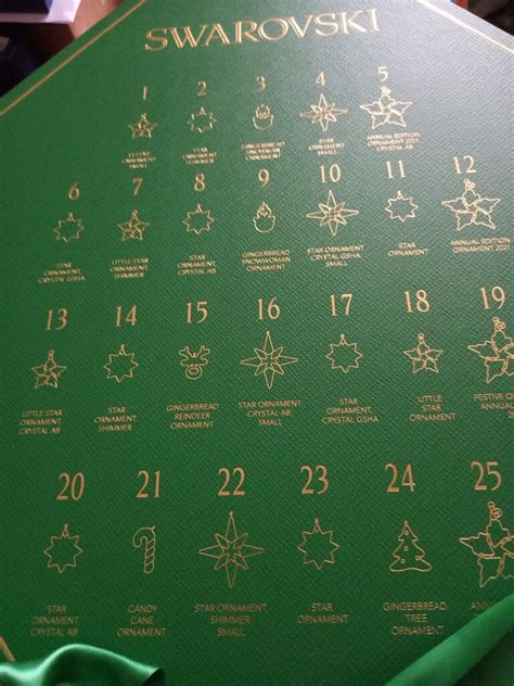 Swarovski Advent Calendar Full List The Crystal Lodge Specialists