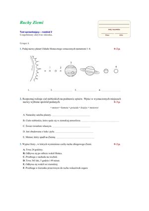 Test sprawdzajacy 2 wlasciwosci i budowa materii grupa a1 1919 imię i