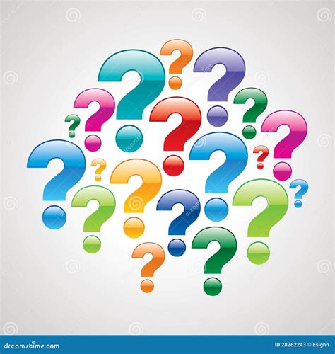 Colorful Question Mark Icons Stock Vector Image