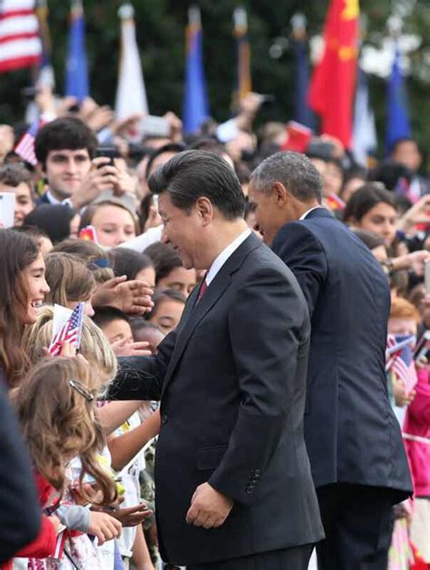 习近平出席美国总统奥巴马在白宫举行的欢迎仪式【10】 时政 人民网