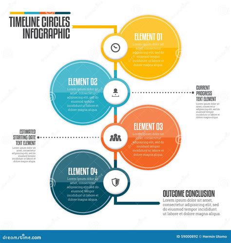 Timeline Circles Infographic Stock Vector Illustration Of Infographic